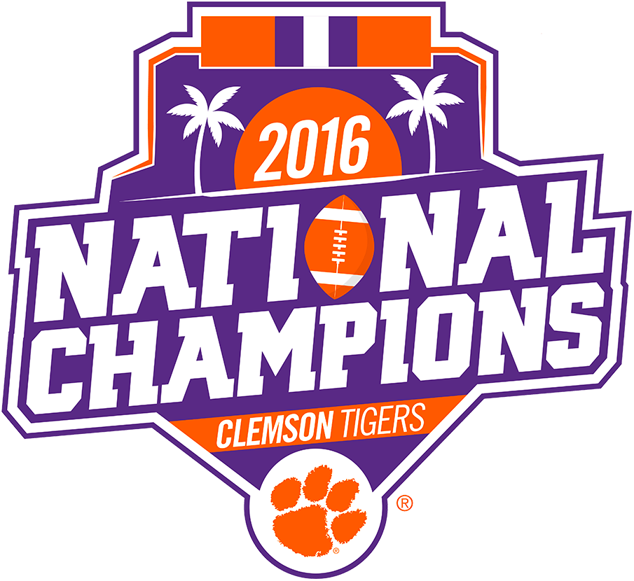 Clemson Tigers 2016 Champion Logo iron on transfers for T-shirts
